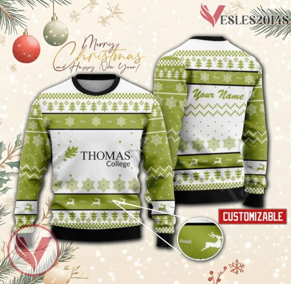 Thomas College Personalized Ugly Christmas Sweater, Unique Gift For Fans - Vesles2014s