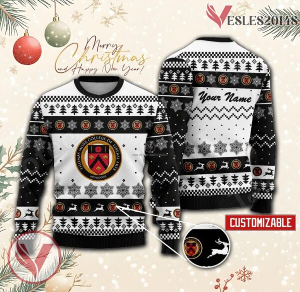 Thomas More College of Liberal Arts Custom Ugly Christmas Sweater, Unique Gift For Fans - Vesles2014s