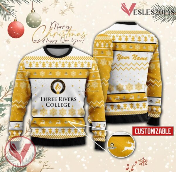 Three Rivers College Custom Ugly Christmas Sweater, Unique Gift For Fans - Vesles2014s