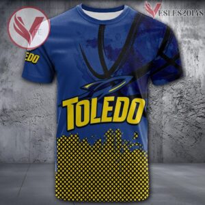 Toledo Rockets Basketball Grunge Pattern Unique Personalized T Shirts - Vesles2014S