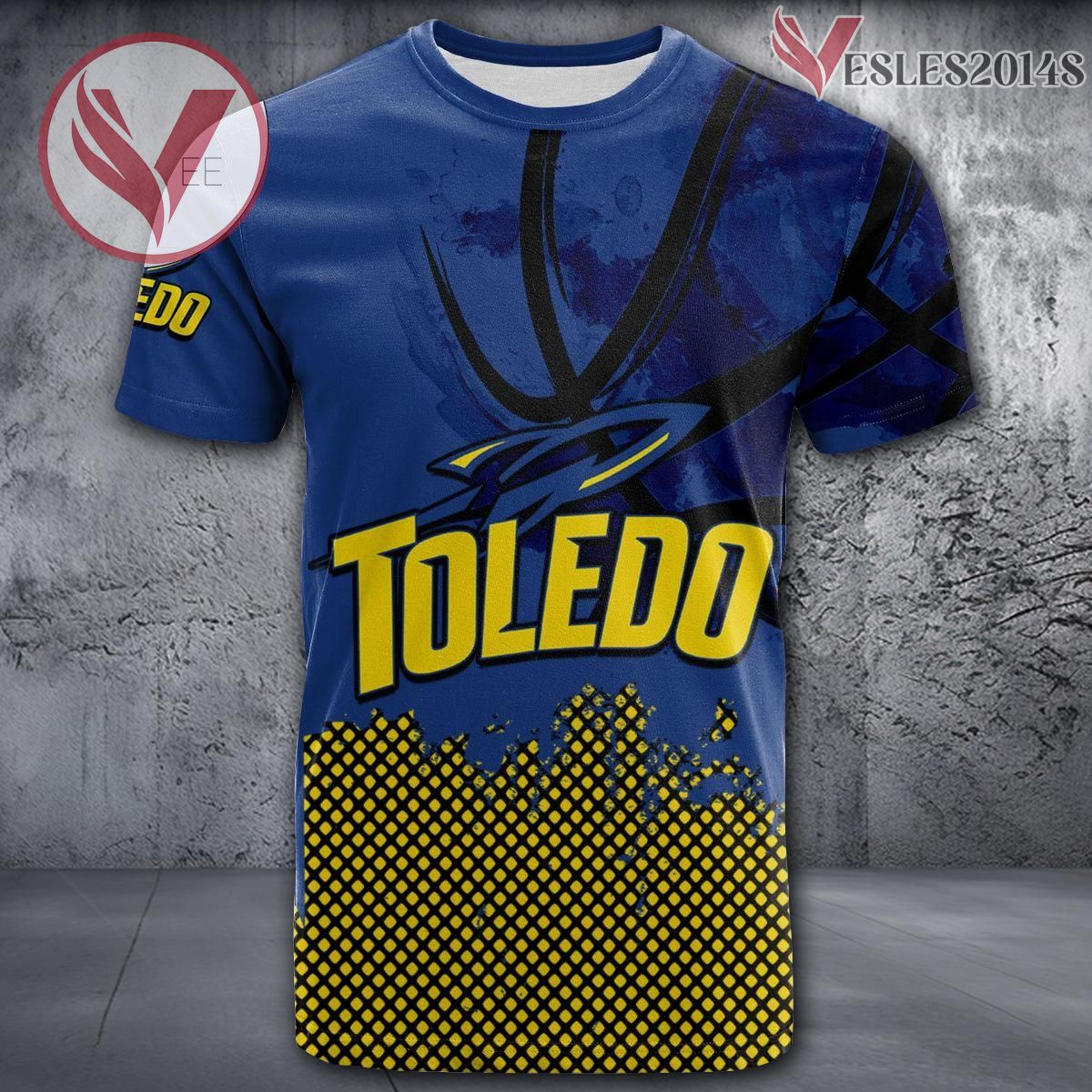 Toledo Rockets Basketball Grunge Pattern Unique Personalized T Shirts - Vesles2014S