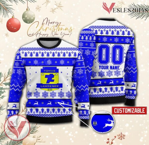 Tomas Lawrence Basketball Custom Ugly Christmas Sweater, Unique Gift For Fans - Vesles2014s