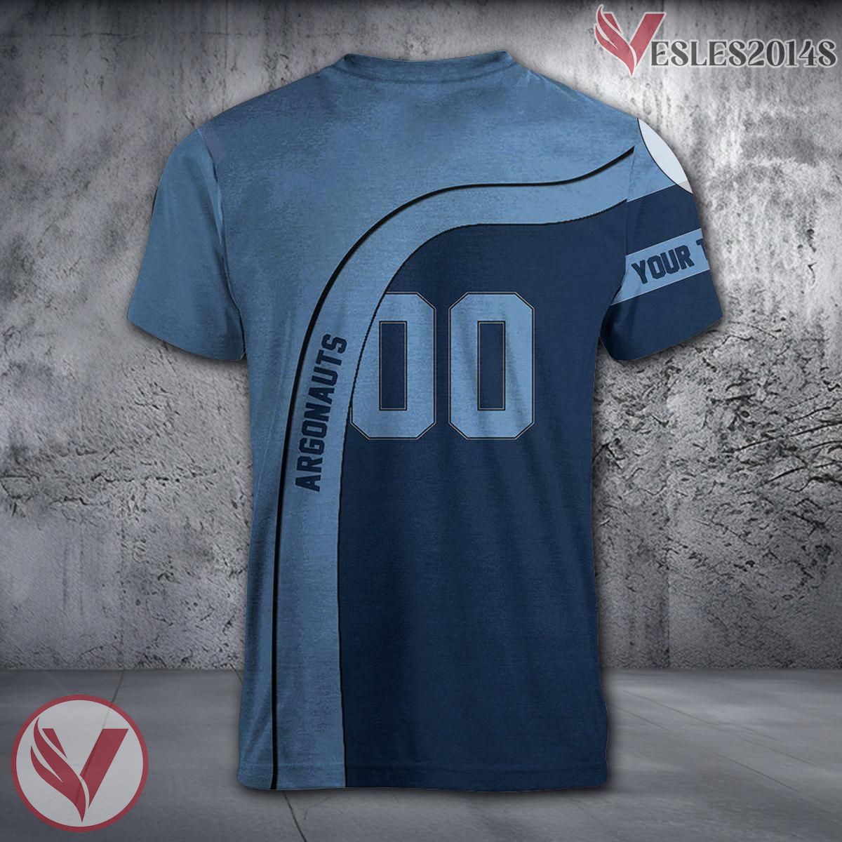 Toronto Argonauts Curve Customizable Shirt, Unique Gifts For CA Football Fans - Vesles2014s 1
