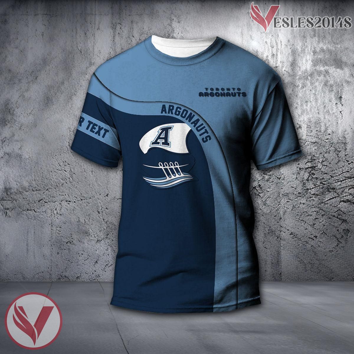 Toronto Argonauts Curve Customizable Shirt, Unique Gifts For CA Football Fans - Vesles2014s