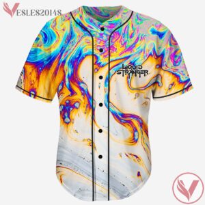 Trippy Acid Psychedelic Liquid Stranger Baseball Jersey For EDM Festivals, Gift Ideas For Music Lovers - Vesles2014s