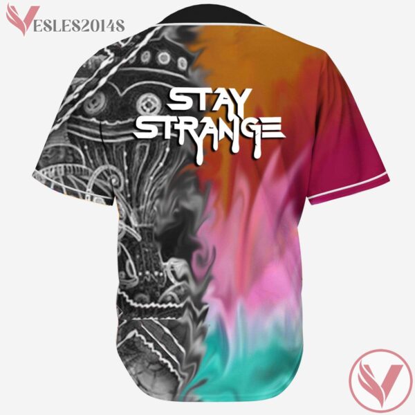 Trippy Acid Psychedelic Split Liquid Stranger Baseball Jersey For EDM Festivals - Vesles2014s 1