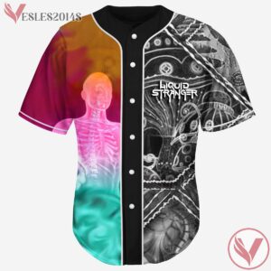Trippy Acid Psychedelic Split Liquid Stranger Baseball Jersey For EDM Festivals - Vesles2014s