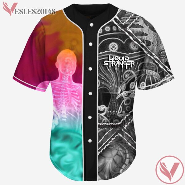 Trippy Acid Psychedelic Split Liquid Stranger Baseball Jersey For EDM Festivals - Vesles2014s