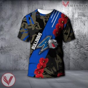 UNC Asheville Bulldogs NCAA With Red Poppy Flower 3D Shirt, Unique Gift For Fans - Vesles2014S