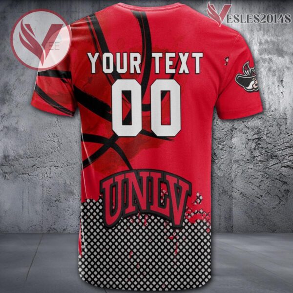 UNLV Rebels Basketball Grunge Pattern Unique Personalized T Shirts - Vesles2014S 1