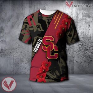 UNLV Rebels NCAA With Red Poppy Flower 3D Shirt, Unique Gift For Fans - Vesles2014S