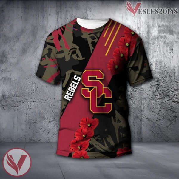 UNLV Rebels NCAA With Red Poppy Flower 3D Shirt, Unique Gift For Fans - Vesles2014S
