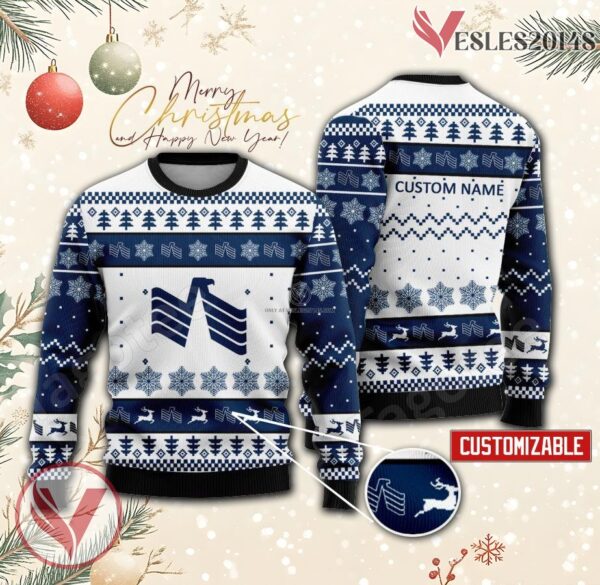 USAA Logo Personalized Ugly Christmas Sweater, Unique Gift For Fans - Vesles2014s