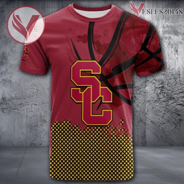 USC Trojans Basketball Grunge Pattern Unique Personalized T Shirts - Vesles2014S