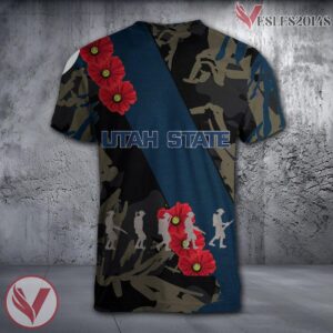 UT Martin Skyhawks NCAA With Red Poppy Flower 3D Shirt, Unique Gift For Fans - Vesles2014S 1