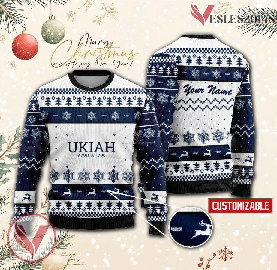 Ukiah Adult School Custom Ugly Christmas Sweater, Unique Gift For Fans - Vesles2014s