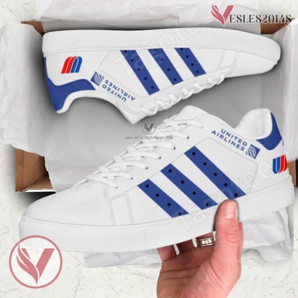 United Airlines Logo Print Stan Smith Shoes, Unique Sneaker For Fans - Vesles2014s 1
