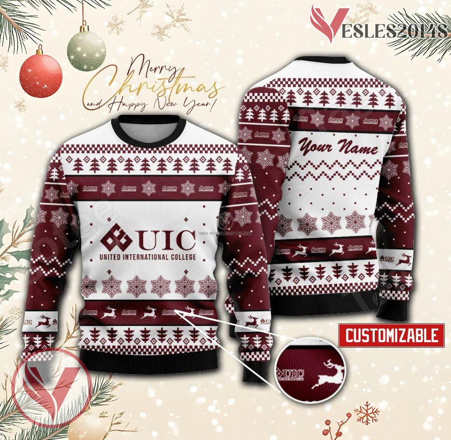United International College Personalized Ugly Christmas Sweater, Unique Gift For Fans - Vesles2014s