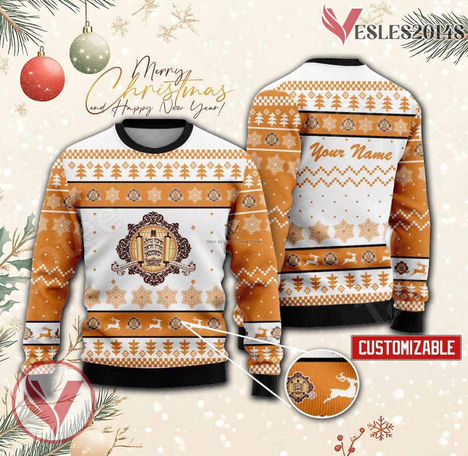 United Talmudical Seminary Logo Custom Ugly Christmas Sweater, Unique Gift For Fans - Vesles2014s