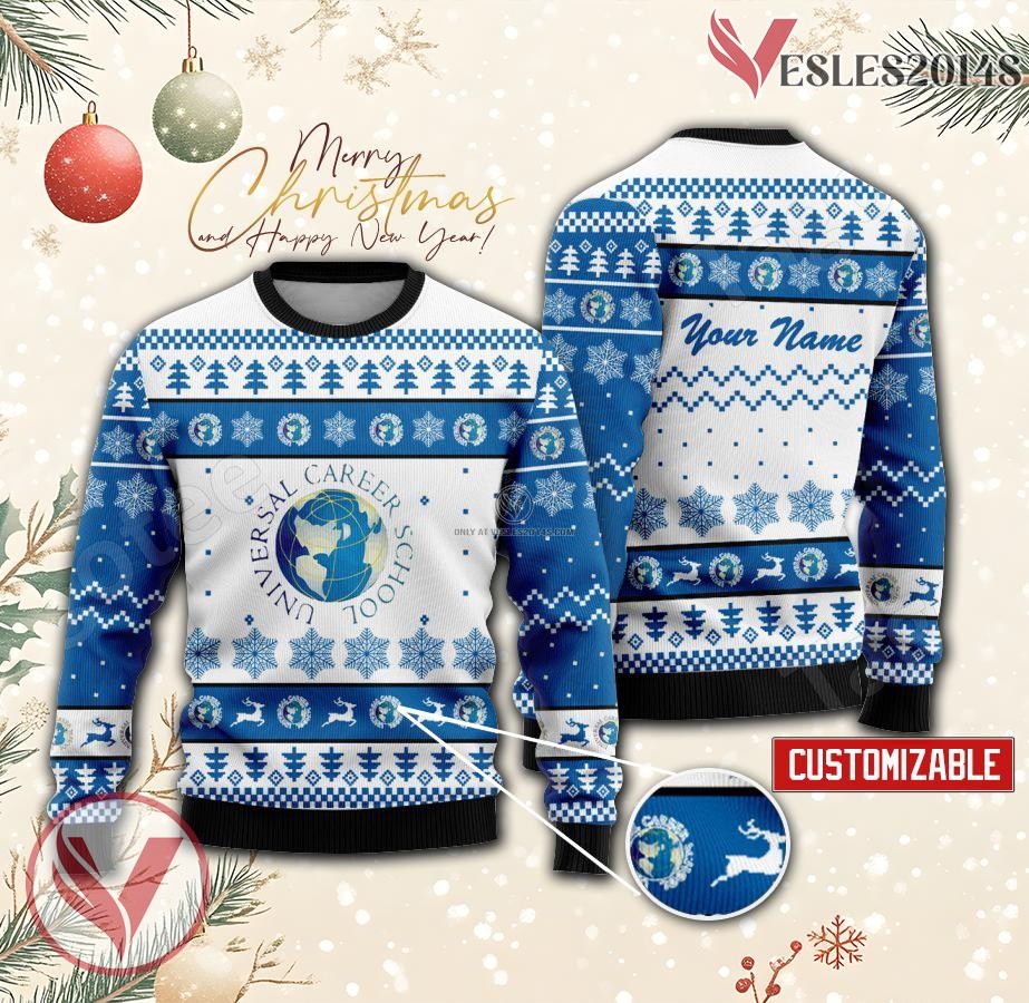 Universal Career School Custom Ugly Christmas Sweater, Unique Gift For Fans - Vesles2014s