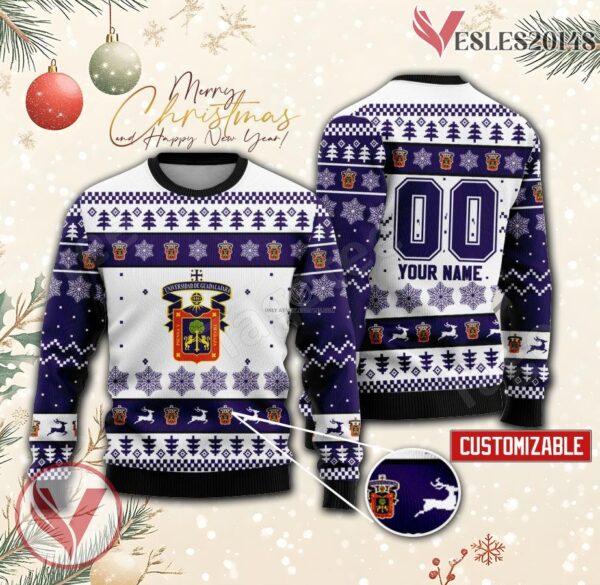 Universidad de Guadalajara Custom Ugly Christmas Sweater, Unique Gift For Fans - Vesles2014s