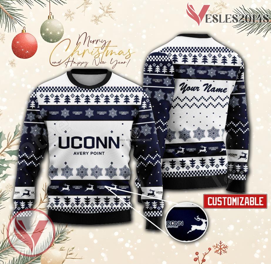 University of Connecticut-Avery Point Custom Ugly Christmas Sweater, Unique Gift For Fans - Vesles2014s