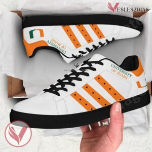 University of Miami Print Stan Smith Shoes, Unique Sneaker For Fans - Vesles2014s 1