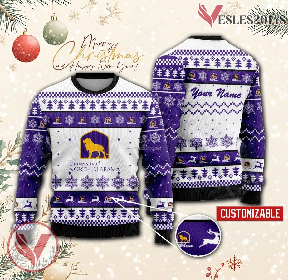 University of North Alabama Custom Ugly Christmas Sweater, Unique Gift For Fans - Vesles2014s