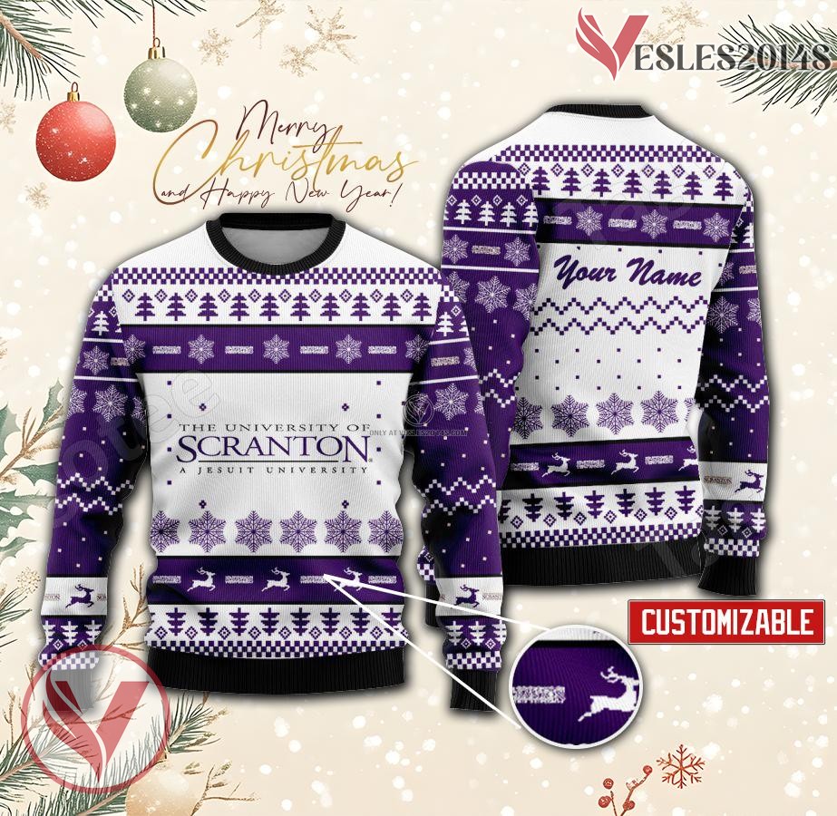 University of Scranton Custom Ugly Christmas Sweater, Unique Gift For Fans - Vesles2014s