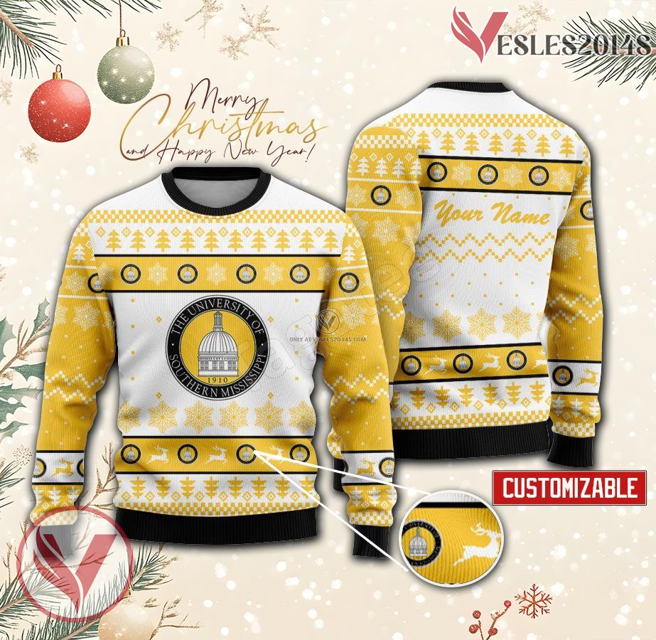 University of Southern Mississippi Custom Ugly Christmas Sweater EmonShop