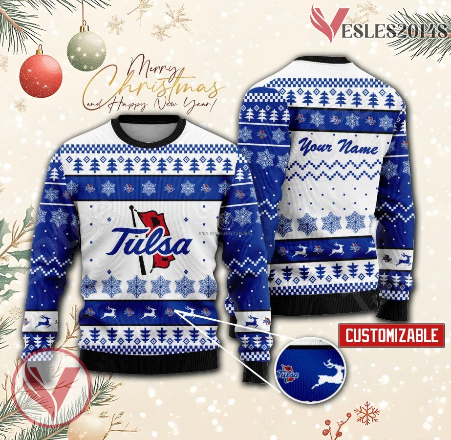 University of Tulsa Custom Ugly Christmas Sweater, Unique Gift For Fans - Vesles2014s