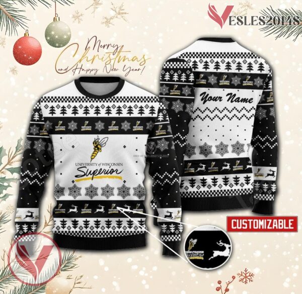 University of Wisconsin-Superior Custom Ugly Christmas Sweater, Unique Gift For Fans - Vesles2014s