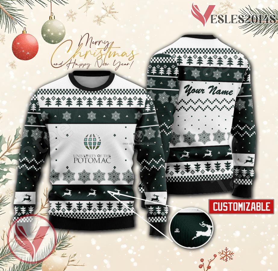University of the Potomac-VA Campus Personalized Ugly Christmas Sweater, Unique Gift For Fans - Vesles2014s