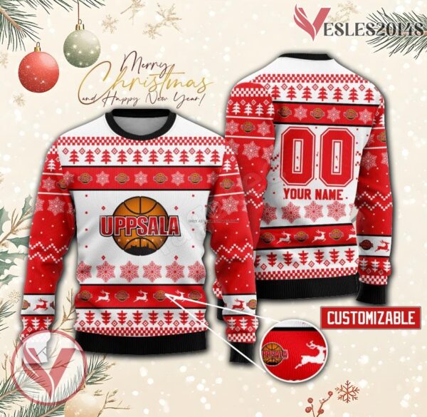 Uppsala Basket Custom Ugly Christmas Sweater, Unique Gift For Fans - Vesles2014s