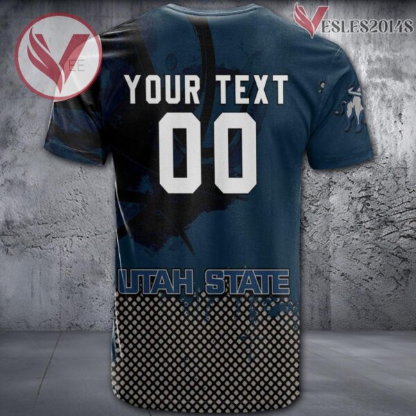 Utah State Aggies Basketball Grunge Pattern Unique Personalized T Shirts - Vesles2014S 1