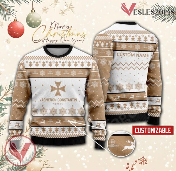 Vacheron Constantin Logo Personalized Ugly Christmas Sweater, Unique Gift For Fans - Vesles2014s