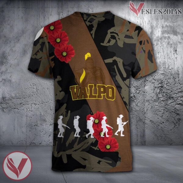 Valparaiso Beacons NCAA With Red Poppy Flower 3D Shirt, Unique Gift For Fans - Vesles2014S 1