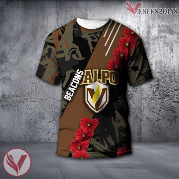 Valparaiso Beacons NCAA With Red Poppy Flower 3D Shirt, Unique Gift For Fans - Vesles2014S