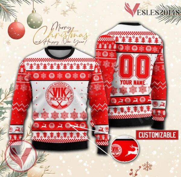 Vastervik Hockey Custom Ugly Christmas Sweater, Unique Gift For Fans - Vesles2014s