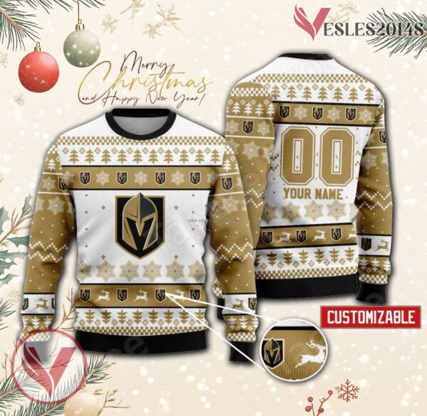 Vegas Golden Knights Hockey Custom Ugly Christmas Sweater, Unique Gift For Fans - Vesles2014s