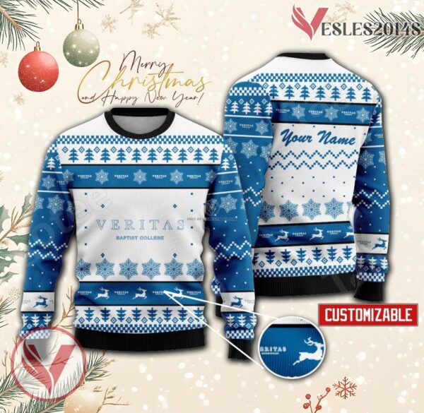 Veritas Baptist College Custom Ugly Christmas Sweater, Unique Gift For Fans - Vesles2014s