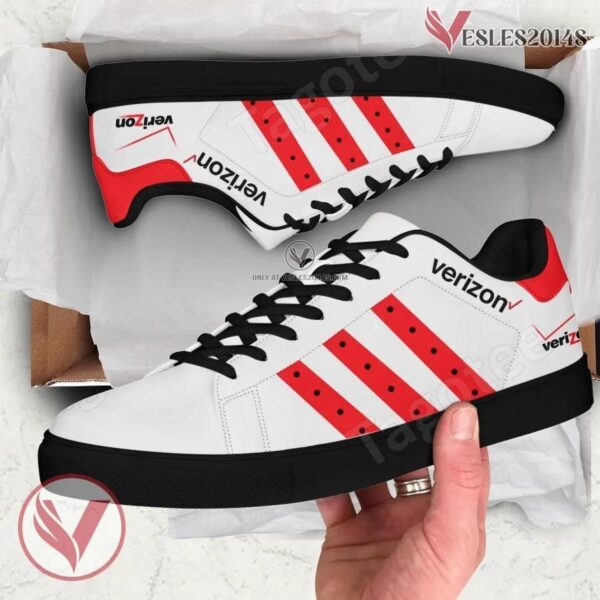Verizon Communications Logo Print Stan Smith Shoes, Unique Sneaker For Fans - Vesles2014s 1