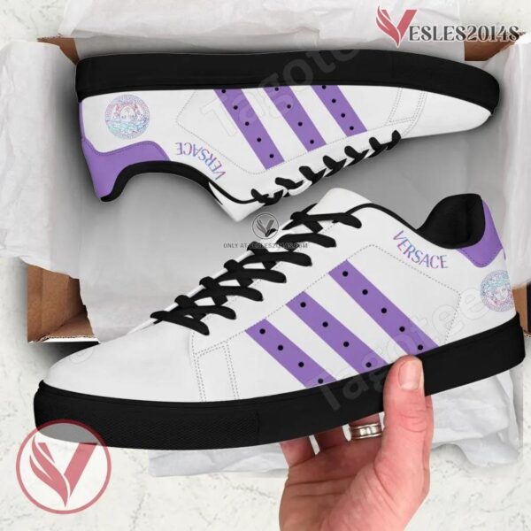 Versace Logo Print Stan Smith Shoes, Unique Sneaker For Fans - Vesles2014s 1