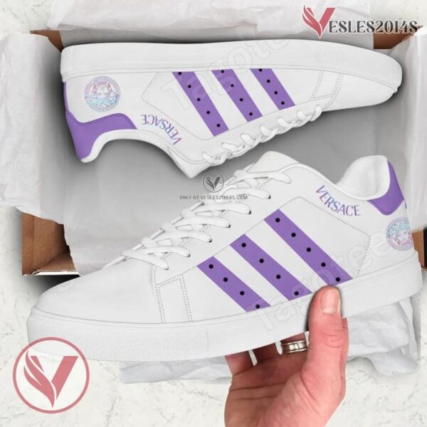 Versace Logo Print Stan Smith Shoes, Unique Sneaker For Fans - Vesles2014s