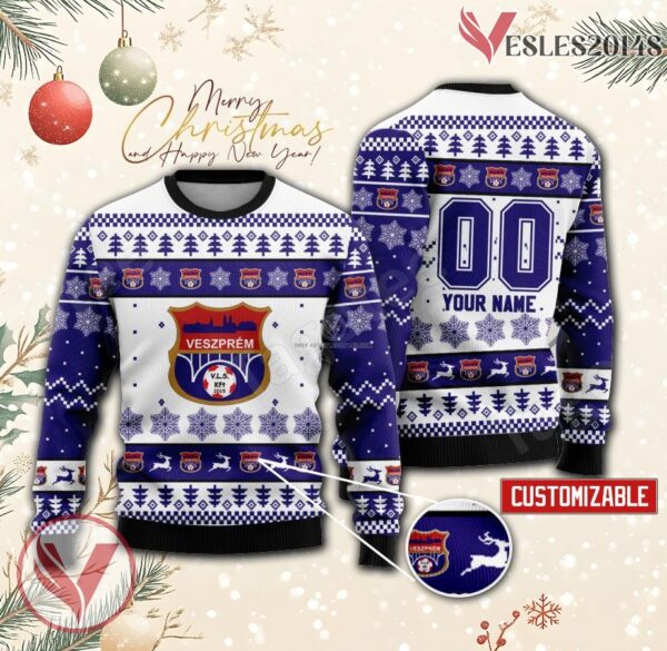 Veszprém FC Custom Ugly Christmas Sweater, Unique Gift For Fans - Vesles2014s
