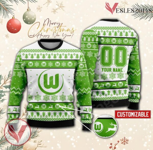VfL Wolfsburg Custom Ugly Christmas Sweater, Unique Gift For Fans - Vesles2014s