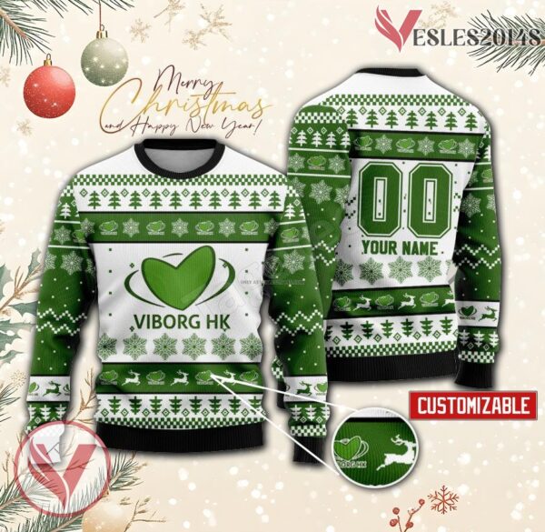 Viborg HK Handball Custom Ugly Christmas Sweater, Unique Gift For Fans - Vesles2014s