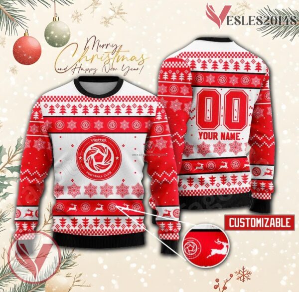 Viettel FC Custom Ugly Christmas Sweater, Unique Gift For Fans - Vesles2014s