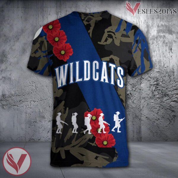 Villanova Wildcats NCAA With Red Poppy Flower 3D Shirt, Unique Gift For Fans - Vesles2014S 1