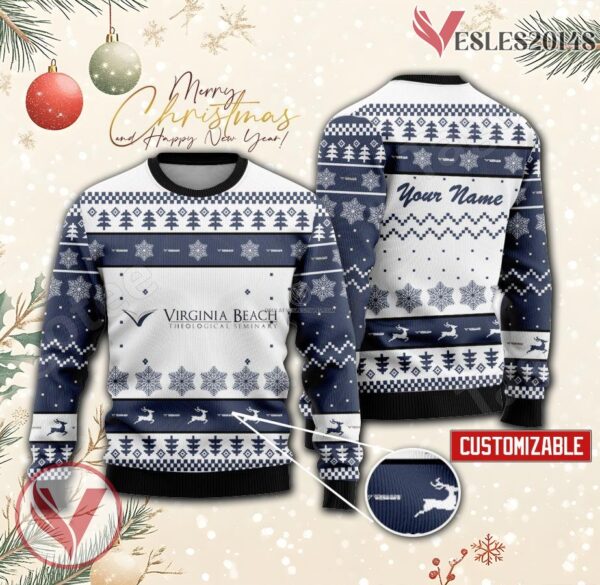 Virginia Beach Theological Seminary Personalized Ugly Christmas Sweater, Unique Gift For Fans - Vesles2014s